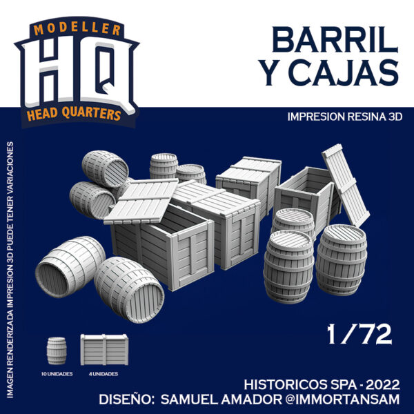 Barriles y Cajas - 1/72