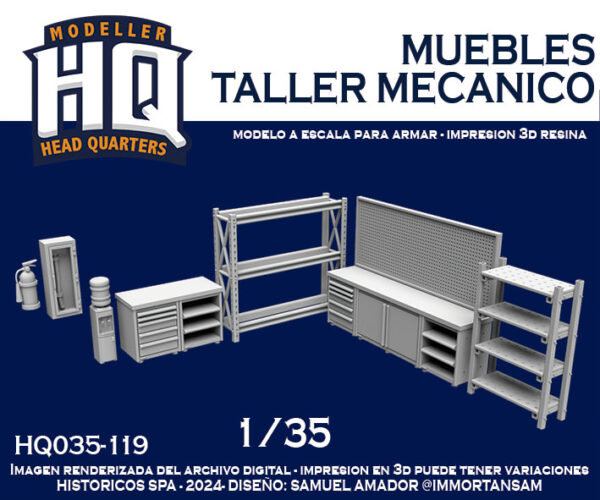 Muebles Taller Mecanico - 1/35